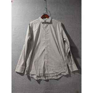 Psycho Bunny Button Up Shirt 17 34/35 XL Check Stretch Modern Fit